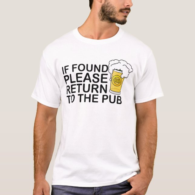 si veuillez trouver retour à la bière de T-shirt (Devant)