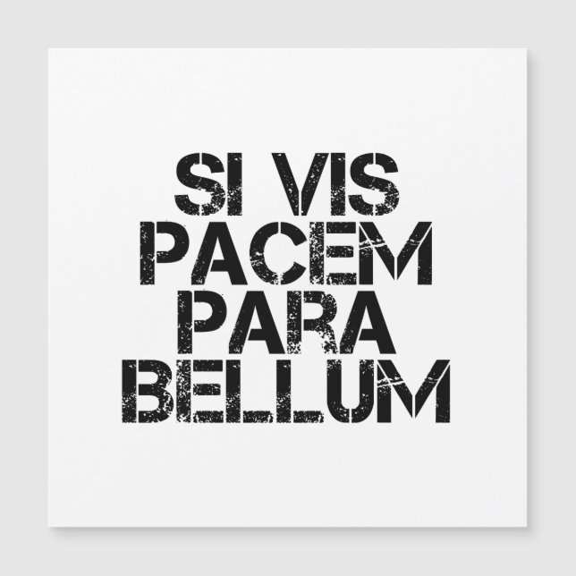 Si Vis Pacem Para Bellum (Devant)