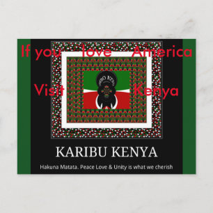 Si vous aimez l'Amérique visitez Kenya Carte posta