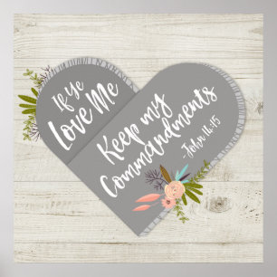 Si vous m'aimez Jean 14:15 Bible   Poster