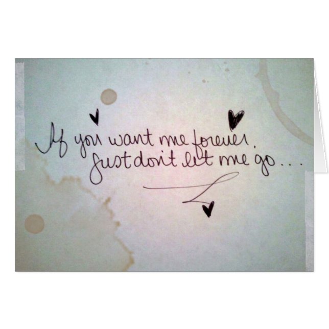 Si vous me voulez pour toujours (Devant horizontal)