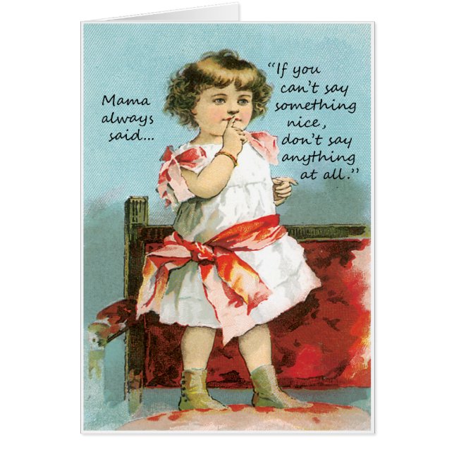 Si vous ne pouvez pas dire quelque chose Nice (Devant)