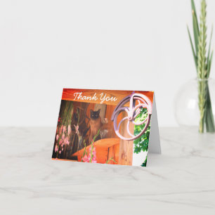 Siamese Chat 2 Carte de remerciements personnalisa