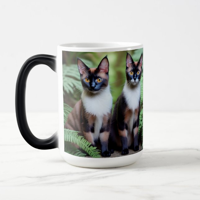 Siamese Chat Twins, Magic Morph Mug (Gauche)