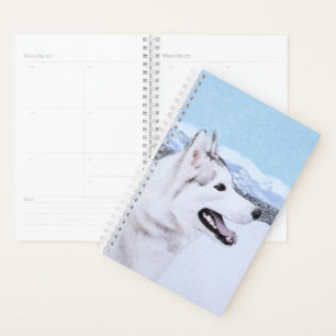 Sibérie Husky (argent et blanc) Peinture Chien Art