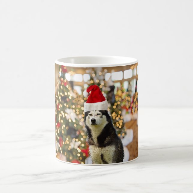 Sibérie Husky Christmas Tree Casquette café Mug 11 (Centre)