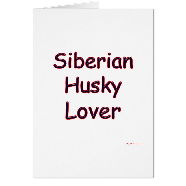 Sibérie Husky Lover (Devant)