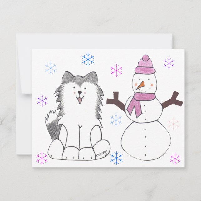 Sibérie Husky & Snowman (Devant)