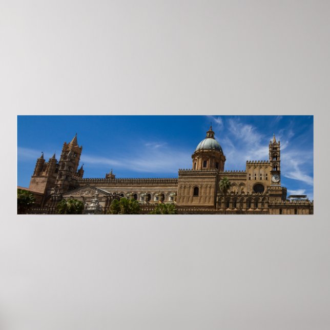 Sicile - affiche de la cathédrale de Palerme (Devant)