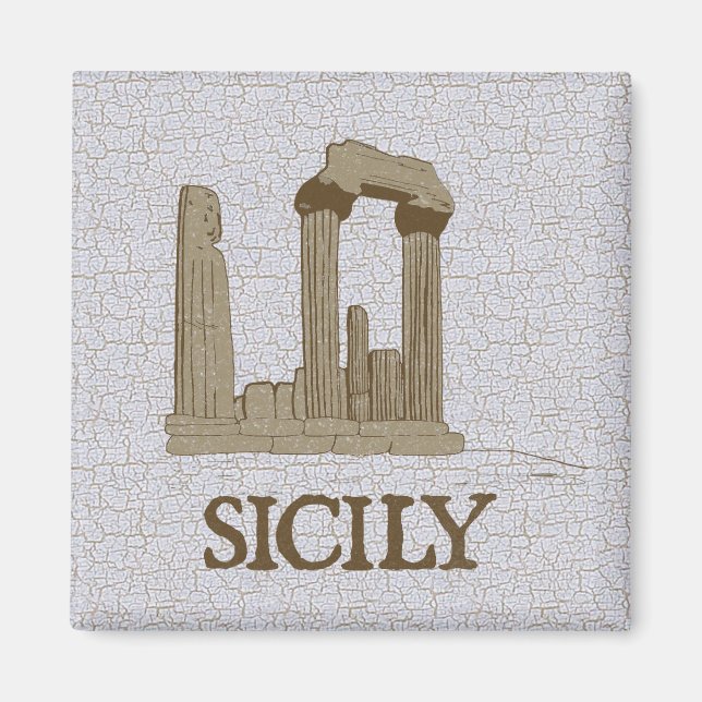 Sicile antique Ruines d'Agrigente Aimant (Devant)