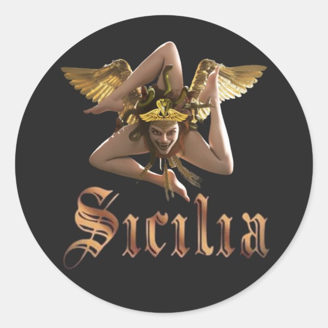 Sicile / Sicilia Triskelion Trinacria STICKER (Devant)