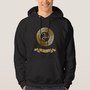SICILIA (Symbole Trinacrie Doré) Sweat à Capuche