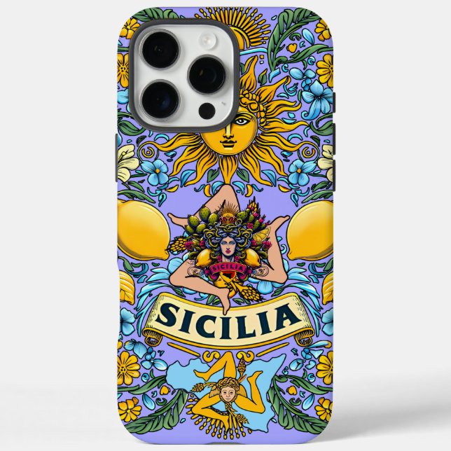 Sicilia Trinacria iPhone 16 Pro Max coque (Verso)