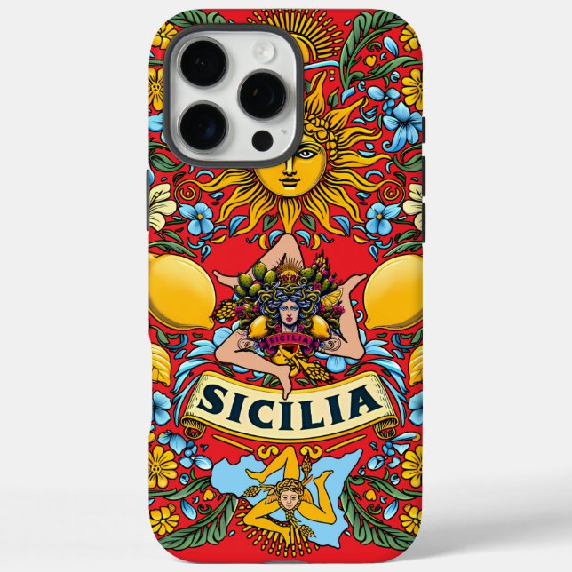 Sicilia Trinacria iPhone 16 Pro Max coque (Verso)