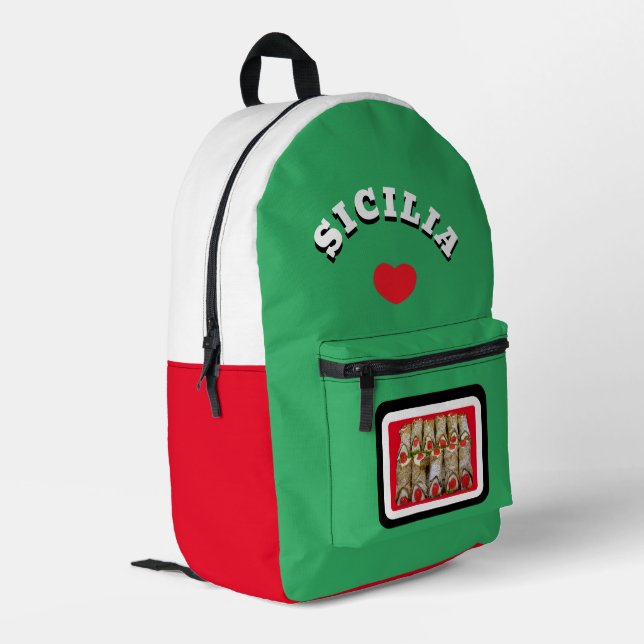 Sicilien cannoli sac à dos imprimé (Coin arrière gauche)