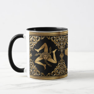 Sicilienne baroque Trinacria Design Mug