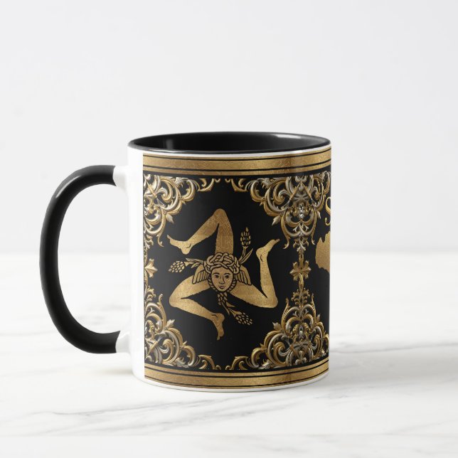 Sicilienne baroque Trinacria Design Mug (Gauche)