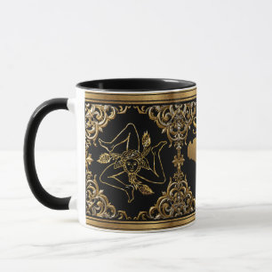 Sicilienne baroque Trinacria Design Mug