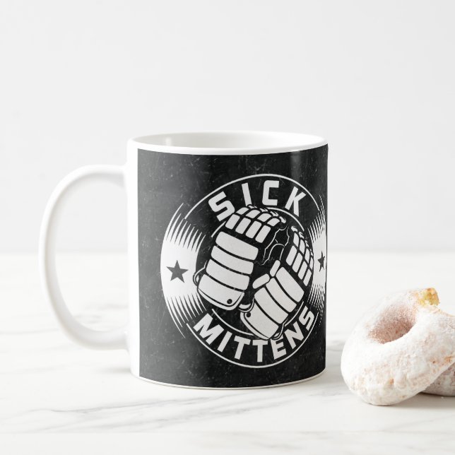 Sick Mittens Ice Hockey Slang Cafe Mug (Avec donut)