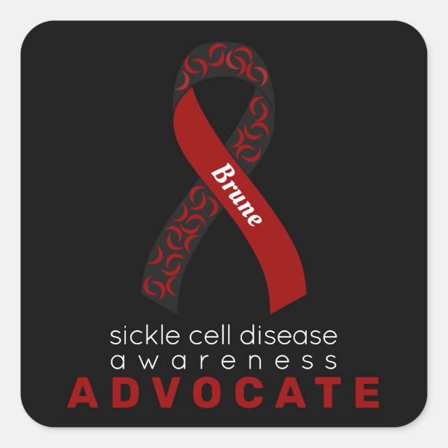 Sickle Cell Disease Advocacy Sticker Carré noir (Devant)