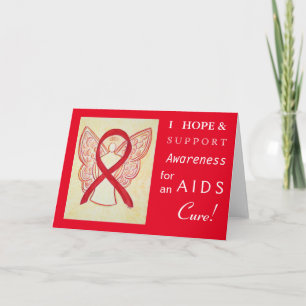 Sida Sensibilisation au Ruban Rouge Carte de voeux