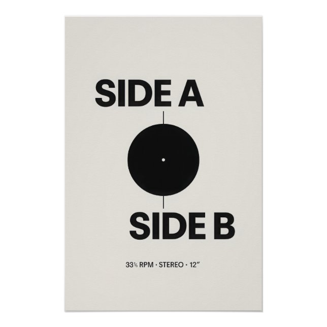 Side A - Side B - Vinyl - Poster (Devant)