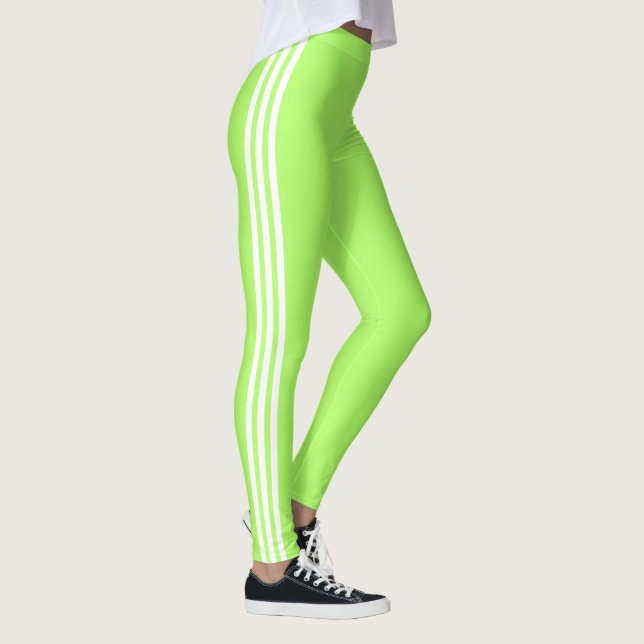 Side Stripe Neon Green Leggings Couleurs personnal (Droite)