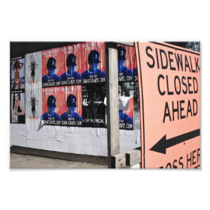 Sidewalk Closed New York Urban Street Photographie