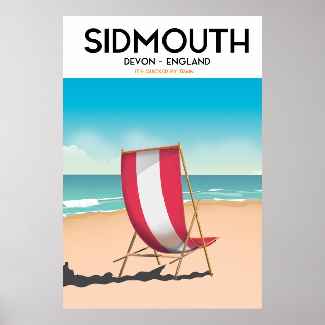 Sidmouth, devon, affiche de voyage vintage (Devant)