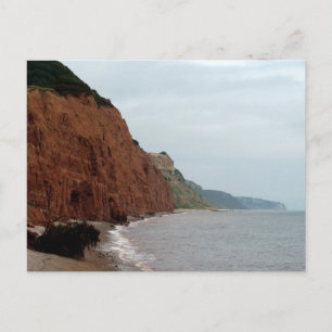 Sidmouth océan falaises et la carte postale photo 