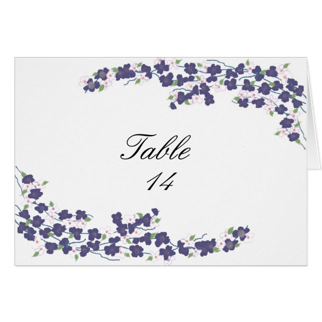 Siège de table en fleurs violettes profondes (Devant Horizontal)