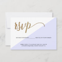 Siège réservé RSVP Or Pur Moderne pas d'envoi post