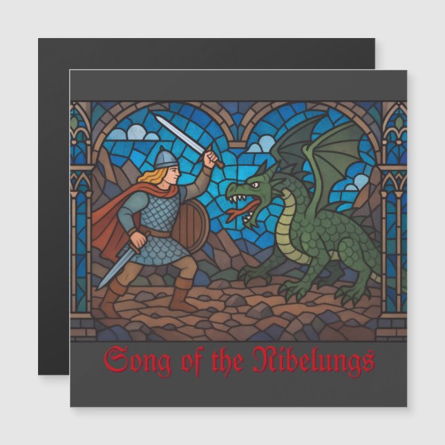 Siegfried combattant le Dragon (Devant / Derrière)