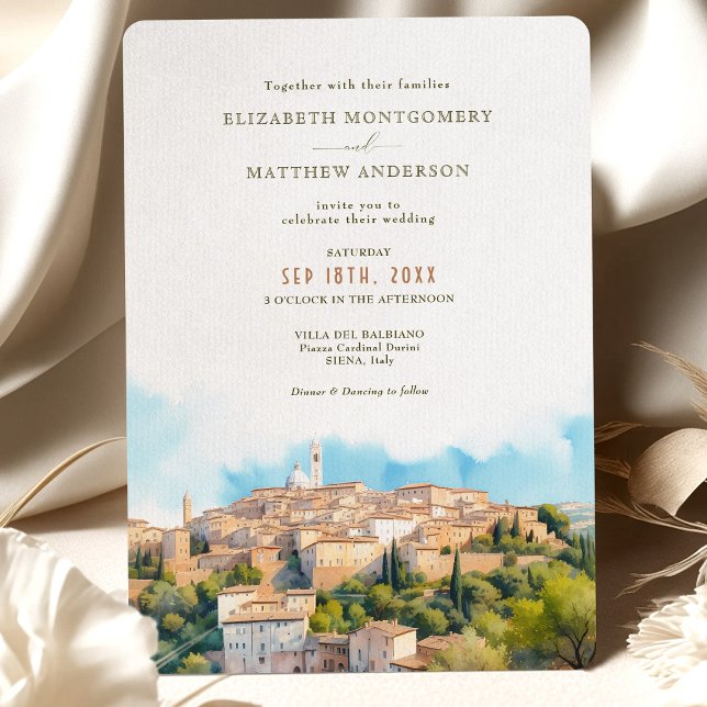 SIENA Italie Destination Mariage Invitation (Créateur téléchargé)