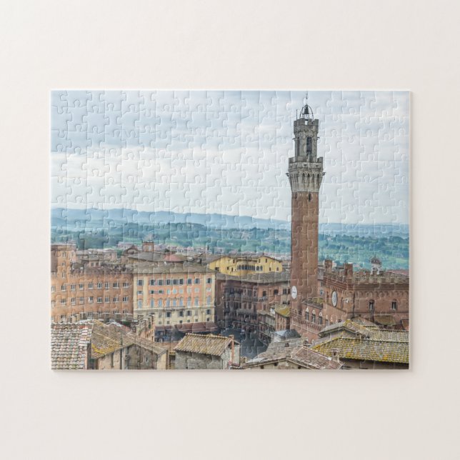 Siena Piazza del Campo vue puzzle (Horizontal)