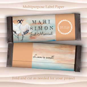 Sienna Beige Asiatique Mariage Candy Bar Wrapper