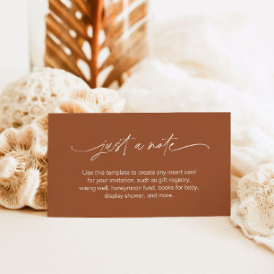 SIENNA Just a Note Carte de boîtier Boho Terracott