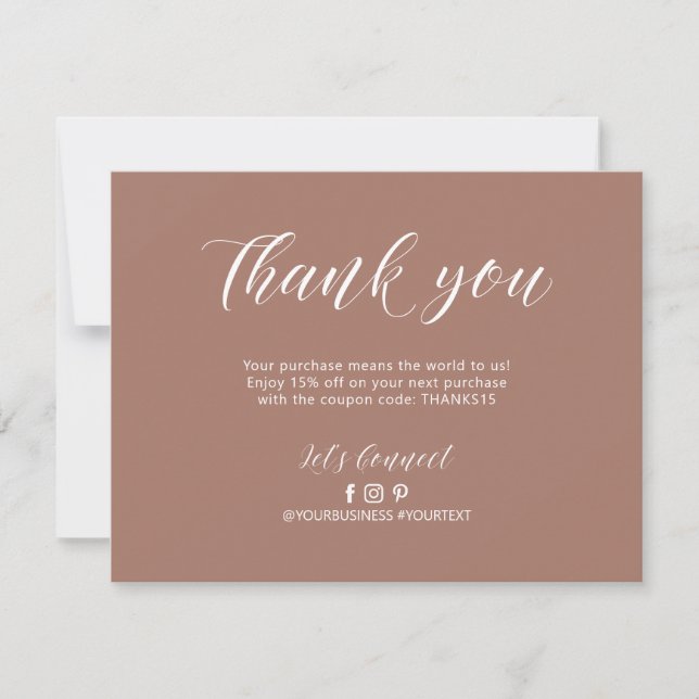 Sienna Modern Lettering Business Package Merci (Devant)