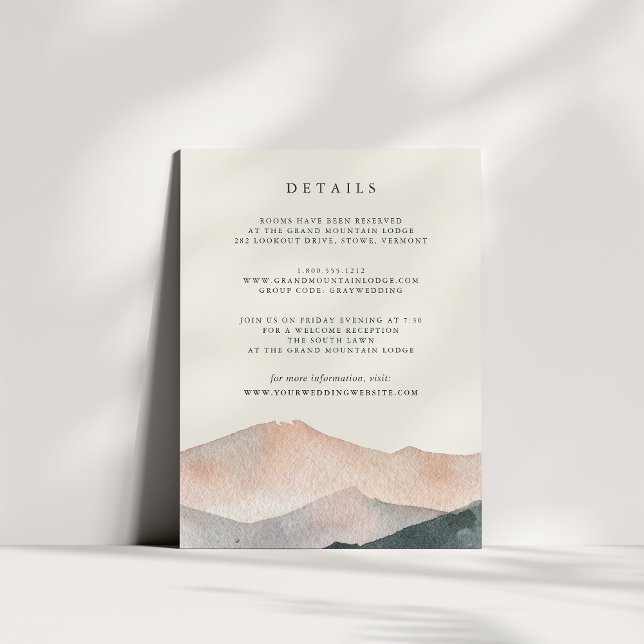 Sierra Dusk | Mariage - Détails - Carte de boîtier (Créateur téléchargé)