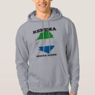 Sierra Leone, sweat - shirt à capuche de carte