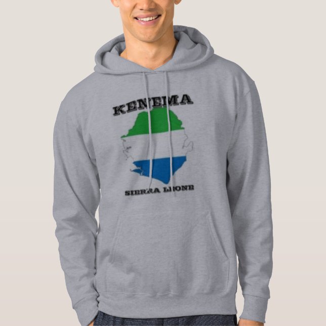 Sierra Leone, sweat - shirt à capuche de carte (Devant)