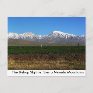 Sierra Nevada près de Bishop, CA carte postale