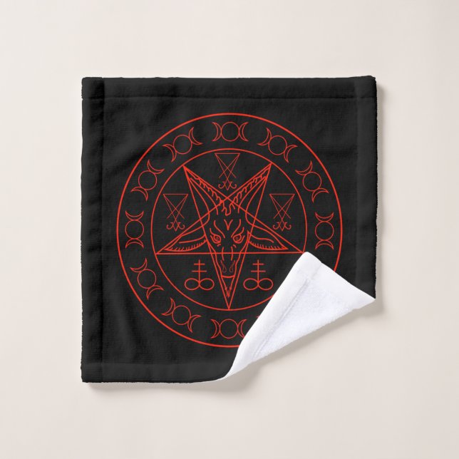 Sigil de lune triple de Baphomet et sigil de (Gant de toilette)