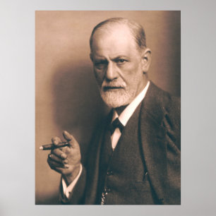 Sigmund Freud avec affiche de Cigar