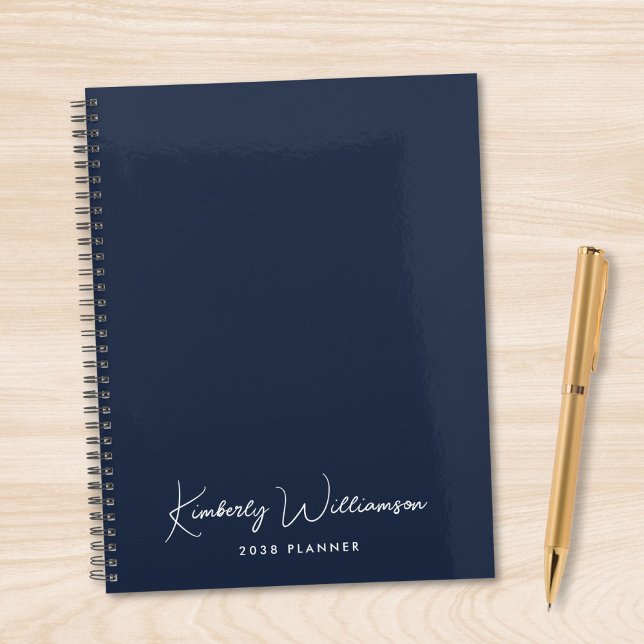 Signature Chic Monogramme Bleu (Chic Signature Script Monogram Blue Planner)