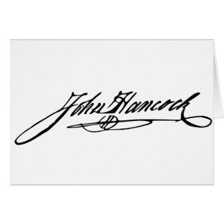 Signature de John Hancock