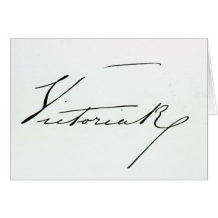 Signature de la Reine Victoria (à l'encre sur le