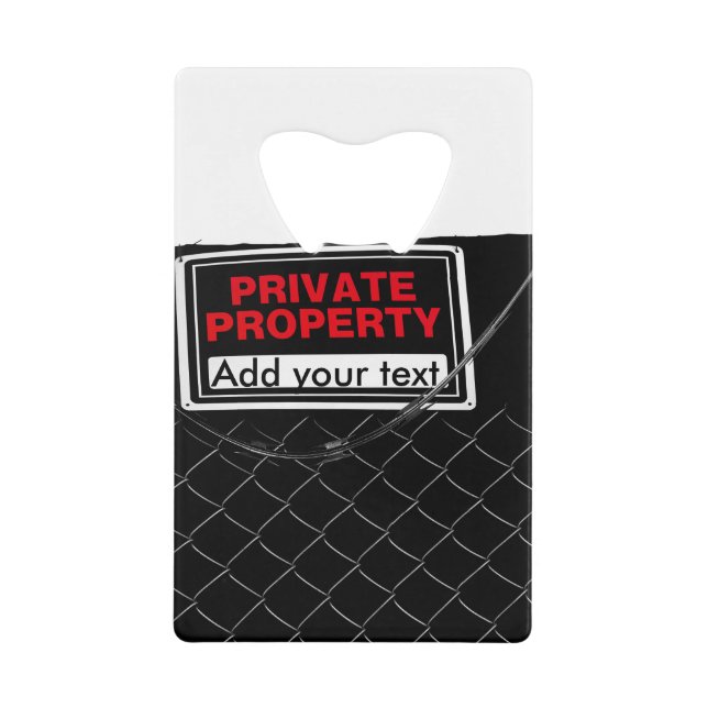 Signature de propriété privée - personnalisable (Devant)