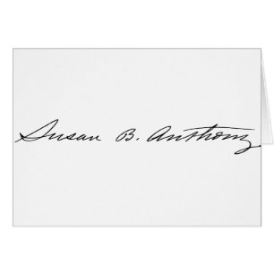 Signature de suffragette Susan B. Anthony