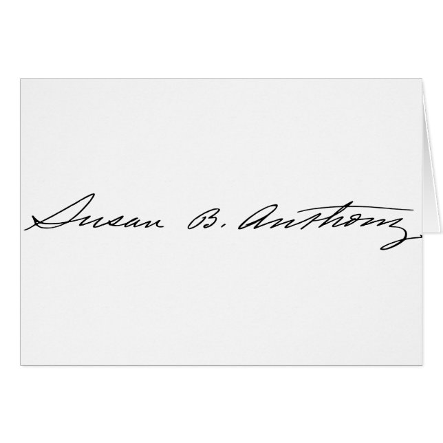 Signature de suffragette Susan B. Anthony (Devant horizontal)